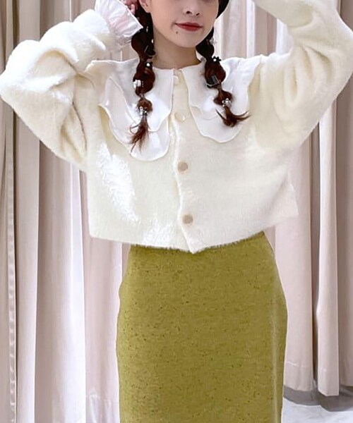 FREE'S MART（フリーズマート）の「ヴィンテージサテンフリルカラーブラウス（シャツ/ブラウス・レディース・ホワイト/ベージュ・FREE）」の18枚目の写真