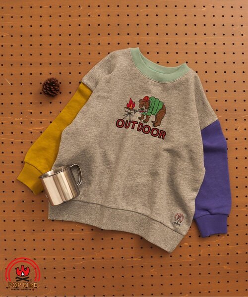 BREEZE(ブリーズ)の「【POPFIRE】モチーフトレーナー(スウェット・キッズ・キナリ/レインボー/レッド/サックスブルー・120/130/100/140/110/90/80)」の4枚目の写真