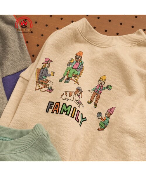 BREEZE(ブリーズ)の「【POPFIRE】モチーフトレーナー(スウェット・キッズ・キナリ/レインボー/レッド/サックスブルー・120/130/100/140/110/90/80)」の10枚目の写真