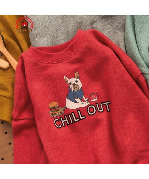 BREEZE(ブリーズ)の「【POPFIRE】モチーフトレーナー(スウェット・キッズ・キナリ/レインボー/レッド/サックスブルー・120/130/100/140/110/90/80)」の11枚目の写真