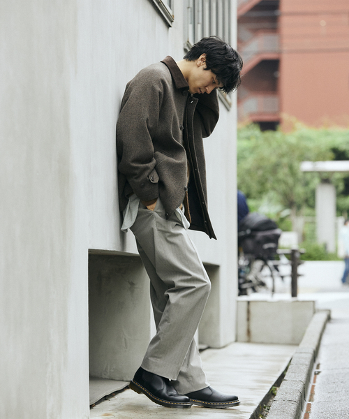 JOURNAL STANDARD relume（ジャーナルスタンダード　レリューム）の「TOPストライプ ツータックスラックス（その他パンツ・メンズ・グレー/ブラック/ベージュ・MEDIUM/LARGE）」の6枚目の写真