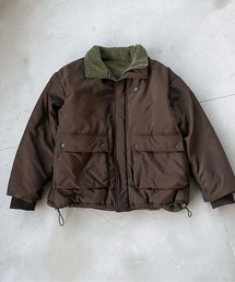 ビックシルエットナイロンポケットボアブルゾン