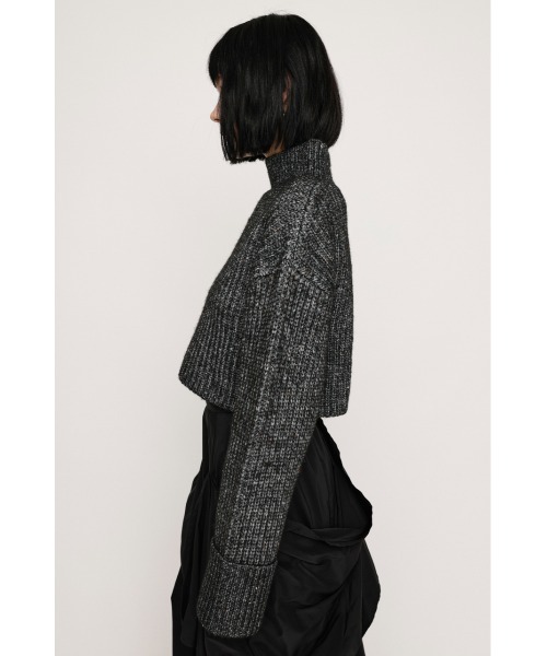 SLY（スライ）の「SEPARATE DYE CROP KNIT TOPS セパレート ダイ クロップ ニット トップス（ニット/セーター・レディース・アイボリー/オレンジ/ライトグリーン/ブラック・FREE）」の13枚目の写真