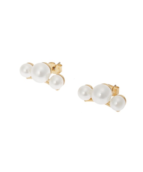 Edit Sheen（エディットシーン）の「3粒パールピアス（ピアス（両耳用）・レディース・ゴールド/シルバー・FREE）」の4枚目の写真