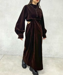 別珍デザインワンピース