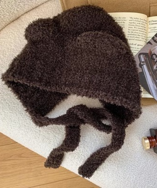 Vipoa(ヴィポア)の「テディベアボアニットフードキャップ(ニットキャップ/ビーニー・レディース・ホワイト/ブラウン/ブラック/ベージュ/チャコールグレー・FREE)」の20枚目の写真