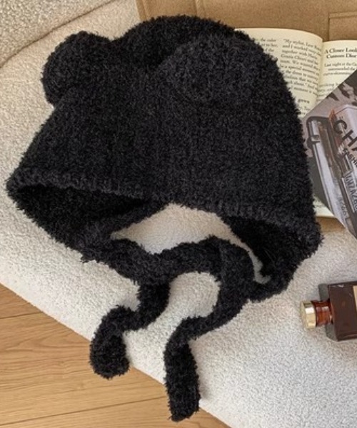 Vipoa(ヴィポア)の「テディベアボアニットフードキャップ(ニットキャップ/ビーニー・レディース・ホワイト/ブラウン/ブラック/ベージュ/チャコールグレー・FREE)」の19枚目の写真