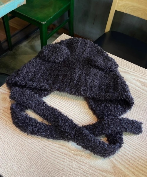 Vipoa(ヴィポア)の「テディベアボアニットフードキャップ(ニットキャップ/ビーニー・レディース・ホワイト/ブラウン/ブラック/ベージュ/チャコールグレー・FREE)」の21枚目の写真