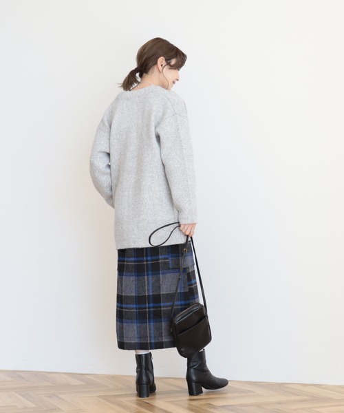 AMERICAN HOLIC（アメリカンホリック）の「バイカラークルーネックニットカーディガン（カーディガン/ボレロ・レディース・チャコールグレー/ライトグレー系2/ベージュ系その他・L/M）」の15枚目の写真