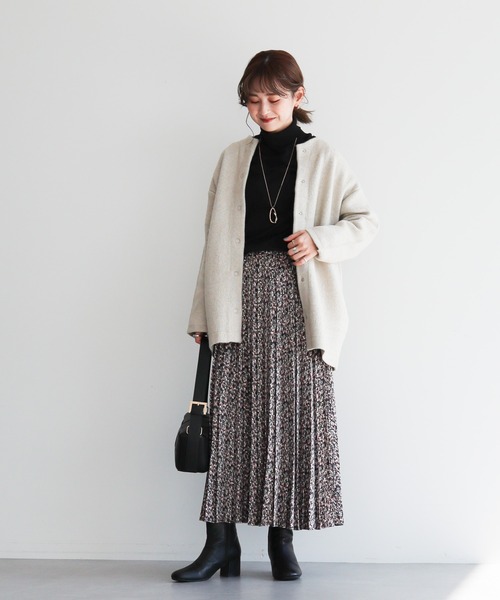 AMERICAN HOLIC（アメリカンホリック）の「バイカラークルーネックニットカーディガン（カーディガン/ボレロ・レディース・チャコールグレー/ライトグレー系2/ベージュ系その他・L/M）」の9枚目の写真