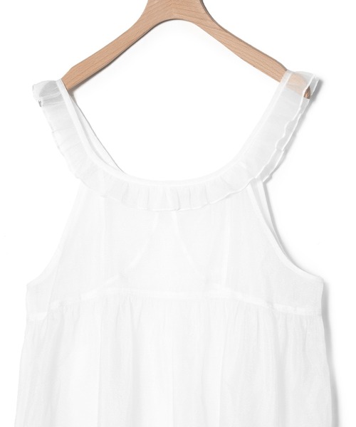 Alley by w closet(アリーバイダブルクローゼット)の「【Alley】フリルレイヤードキャミワンピース(ワンピース・レディース・ブラック/オフホワイト・FREE)」の21枚目の写真