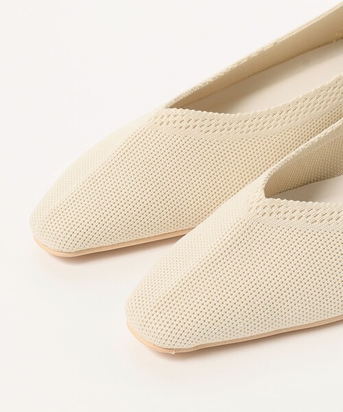 BEAMS HEART（ビームスハート）の「BEAMS HEART / ニット フラットパンプス（パンプス・レディース・ブラック/オフホワイト・SMALL/MEDIUM/LARGE）」の11枚目の写真
