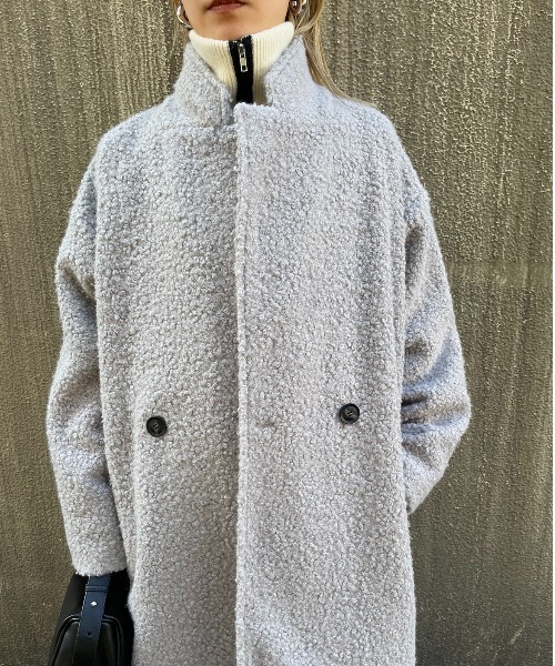 AIC.（エーアイシー）の「オーバーサイズダブルチェスターボアコート（チェスターコート・レディース・オフホワイト/ブラック/グレー・FREE）」の18枚目の写真