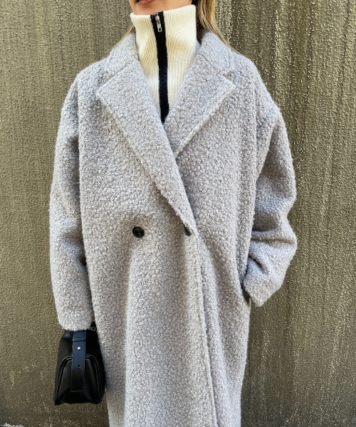 AIC.（エーアイシー）の「オーバーサイズダブルチェスターボアコート（チェスターコート・レディース・オフホワイト/ブラック/グレー・FREE）」の22枚目の写真