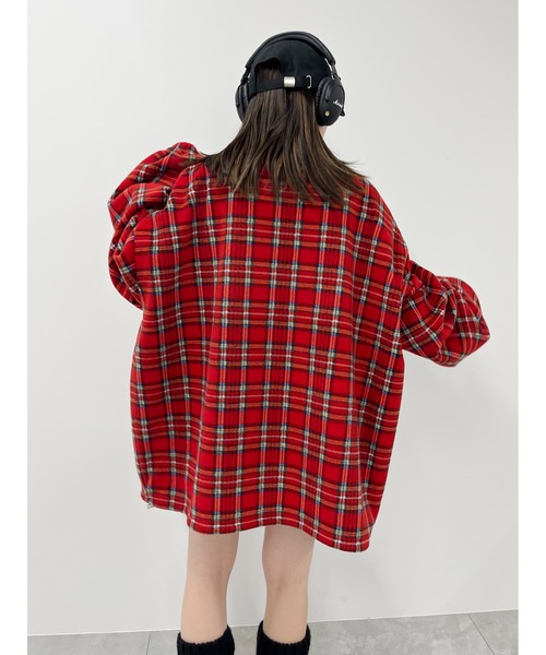 WC（ダブル シー）の「WC/ハーフジップチェックフリース（ブルゾン・レディース・グレー/レッド・FREE）」の11枚目の写真