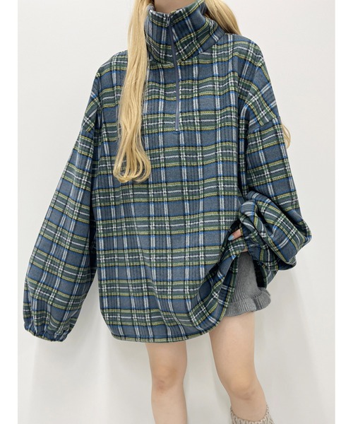 WC（ダブル シー）の「WC/ハーフジップチェックフリース（ブルゾン・レディース・グレー/レッド・FREE）」の16枚目の写真