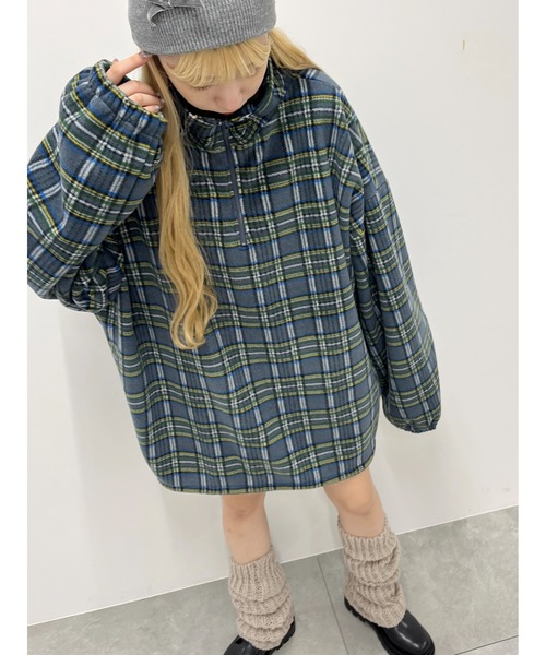 WC（ダブル シー）の「WC/ハーフジップチェックフリース（ブルゾン・レディース・グレー/レッド・FREE）」の18枚目の写真