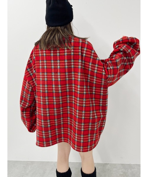 WC（ダブル シー）の「WC/ハーフジップチェックフリース（ブルゾン・レディース・グレー/レッド・FREE）」の14枚目の写真