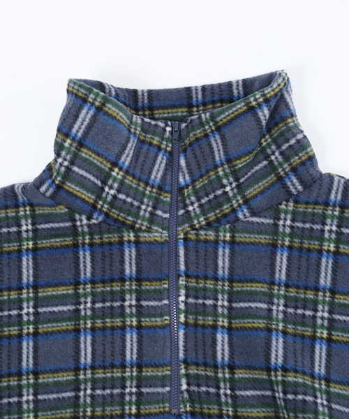 WC（ダブル シー）の「WC/ハーフジップチェックフリース（ブルゾン・レディース・グレー/レッド・FREE）」の4枚目の写真