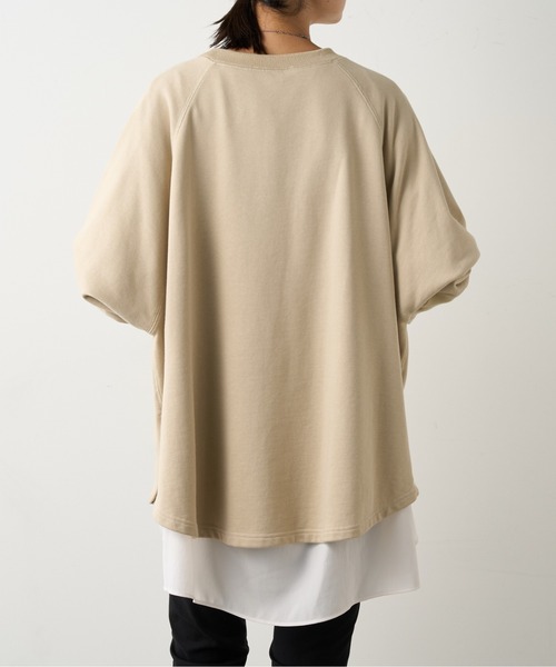 BEARDSLEY（ビアズリー）の「BA刺繍入りドルマントレーナー（Tシャツ/カットソー・レディース・ネイビー/グレー/サンドベージュ/ピンク/ホワイト/ブラック・FREE）」の10枚目の写真