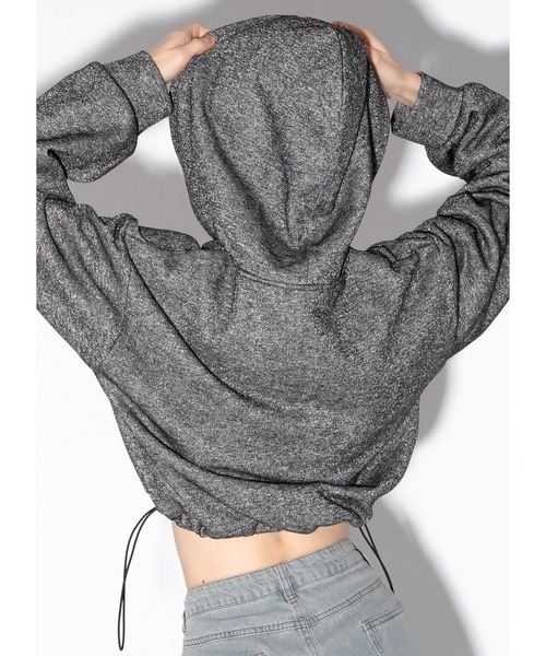 Adoon plain（アドーンプレーン）の「【2way】ラメフーディー（スウェット・レディース・グレー/ブラック・FREE）」の18枚目の写真