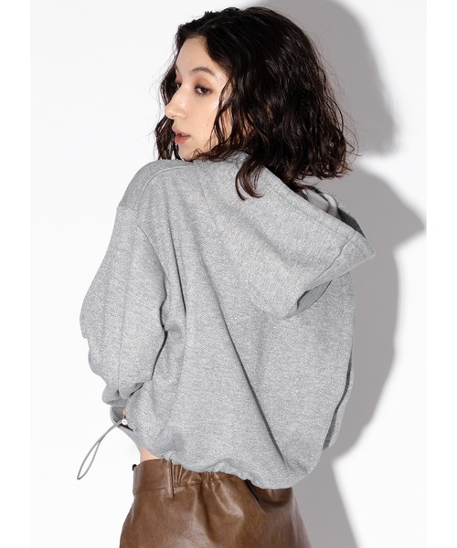 Adoon plain（アドーンプレーン）の「【2way】ラメフーディー（スウェット・レディース・グレー/ブラック・FREE）」の14枚目の写真