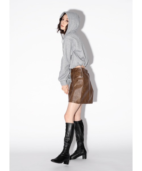 Adoon plain（アドーンプレーン）の「【2way】ラメフーディー（スウェット・レディース・グレー/ブラック・FREE）」の19枚目の写真