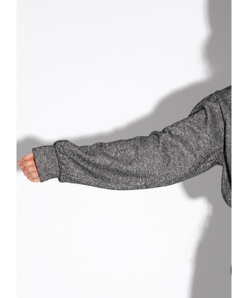 Adoon plain（アドーンプレーン）の「【2way】ラメフーディー（スウェット・レディース・グレー/ブラック・FREE）」の13枚目の写真