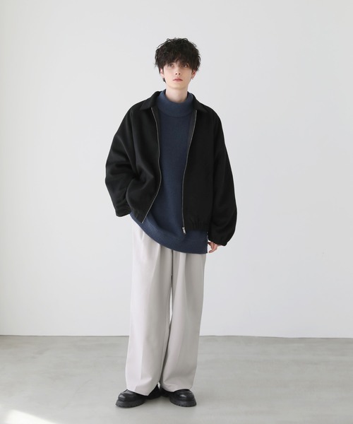 【新品】サイドスリット モックネックニットプルオーバー BEAUTY&YOUTH UNITED ARROWS（ビューティーアンドユース