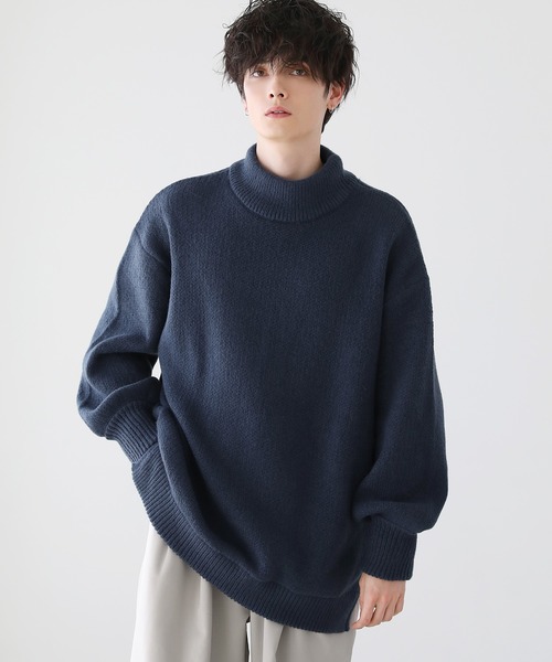 サイドスリットモックネックオーバーニット（ニット/セーター）｜LILL