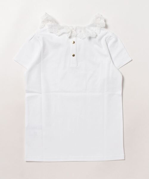 maarook(マルーク)の「スムースレース衿半袖Tシャツ(Tシャツ/カットソー・キッズ・ホワイト・160cm/150cm/140cm)」の2枚目の写真