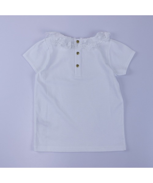 maarook(マルーク)の「スムースレース衿半袖Tシャツ(Tシャツ/カットソー・キッズ・ホワイト・160cm/150cm/140cm)」の7枚目の写真