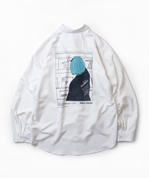 ILL'S | 25SS ビッグシルエット ガールイラスト バックプリントシャツ 長袖【ILL'S】(シャツ/ブラウス)