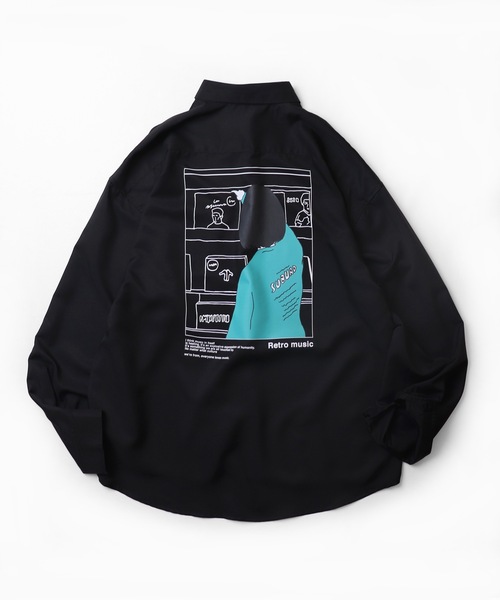 ILL'S(イルズ)の「25SS ビッグシルエット ガールイラスト バックプリントシャツ 長袖【ILL'S】(シャツ/ブラウス・メンズ・ミント/グリーン系その他/ブルー系その他/ホワイト/ホワイト系その他/ブラック/グレー系その他/グレー/ブルー/ブラック系その他・M/L)」の19枚目の写真