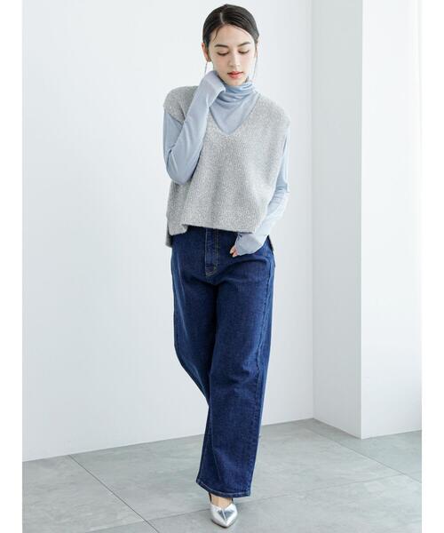 Te chichi(テチチ)の「ラメタートルネックトップス(Tシャツ/カットソー・レディース・グレー/グリーン/ブルー・F)」の13枚目の写真