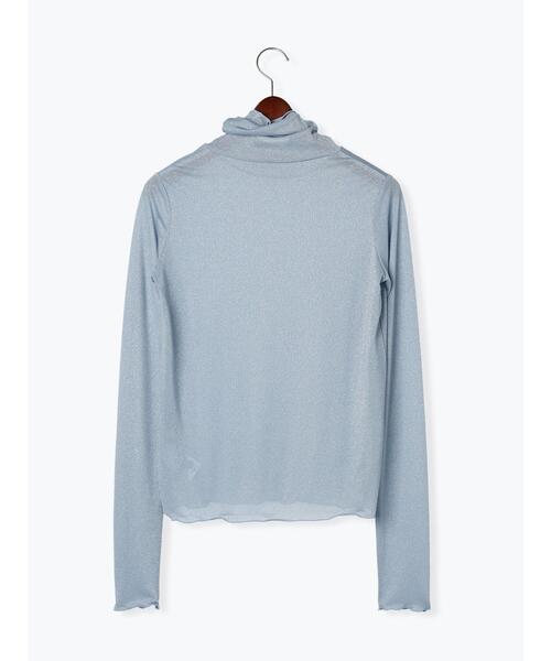 Te chichi(テチチ)の「ラメタートルネックトップス(Tシャツ/カットソー・レディース・グレー/グリーン/ブルー・F)」の15枚目の写真