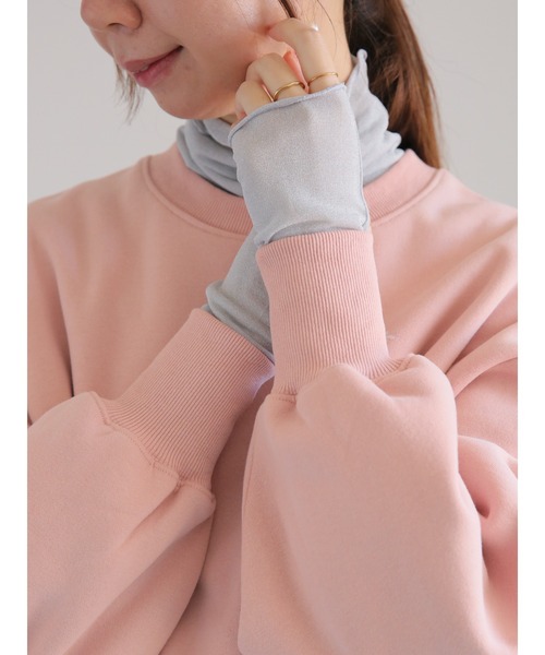 Te chichi(テチチ)の「ラメタートルネックトップス(Tシャツ/カットソー・レディース・グレー/グリーン/ブルー・F)」の1枚目の写真