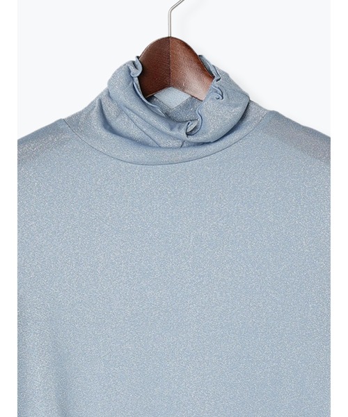 Te chichi(テチチ)の「ラメタートルネックトップス(Tシャツ/カットソー・レディース・グレー/グリーン/ブルー・F)」の4枚目の写真