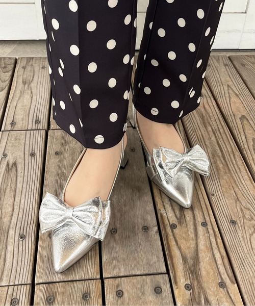 prose verse（プロズヴェール）の「【メタリック】リボン2wayバックストラップミュール（パンプス・レディース・シルバー・LARGE/MEDIUM/SMALL/X-LARGE）」の11枚目の写真