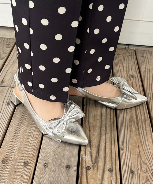 prose verse（プロズヴェール）の「【メタリック】リボン2wayバックストラップミュール（パンプス・レディース・シルバー・LARGE/MEDIUM/SMALL/X-LARGE）」の12枚目の写真