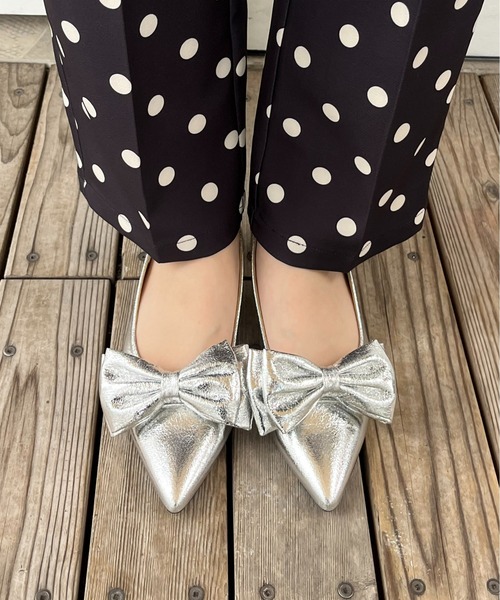 prose verse（プロズヴェール）の「【メタリック】リボン2wayバックストラップミュール（パンプス・レディース・シルバー・LARGE/MEDIUM/SMALL/X-LARGE）」の14枚目の写真