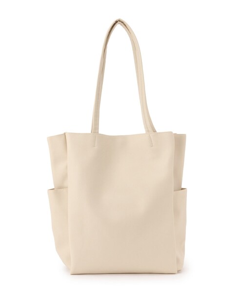 ITS'DEMO（イッツデモ）の「◆【仕分けしやすい6ポケット／オンオフ使える／A4OK】収納上手になれるトート（トートバッグ・レディース・アイボリー/ブラック/ナチュラル/グレー/シルバー/ブルー系その他・00）」の2枚目の写真