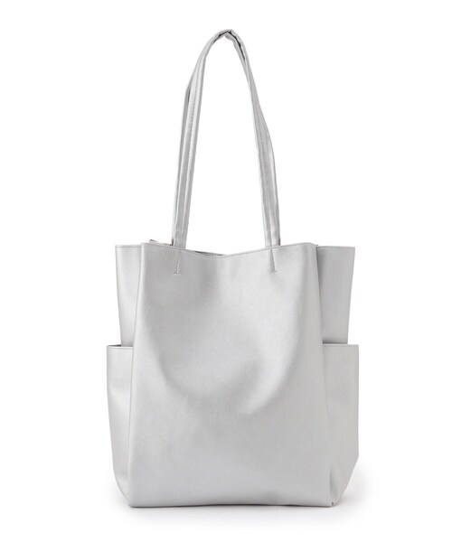 ITS'DEMO（イッツデモ）の「◆【仕分けしやすい6ポケット／オンオフ使える／A4OK】収納上手になれるトート（トートバッグ・レディース・アイボリー/ブラック/ナチュラル/グレー/シルバー/ブルー系その他・00）」の7枚目の写真