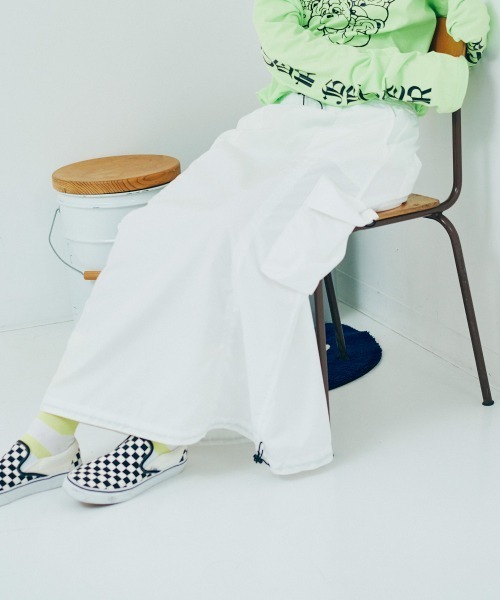 RNA（アールエヌエー）の「G1067 イージーロングスカート（スカート・レディース・ネイビー/ライトグリーン/ホワイト・MEDIUM）」の14枚目の写真