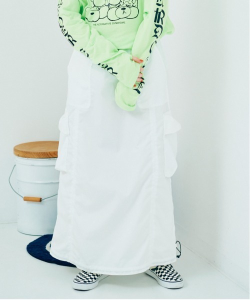 RNA（アールエヌエー）の「G1067 イージーロングスカート（スカート・レディース・ネイビー/ライトグリーン/ホワイト・MEDIUM）」の15枚目の写真