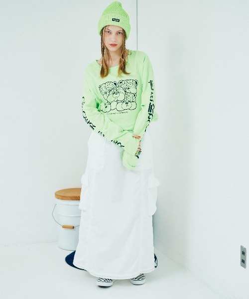 RNA（アールエヌエー）の「G1067 イージーロングスカート（スカート・レディース・ネイビー/ライトグリーン/ホワイト・MEDIUM）」の16枚目の写真