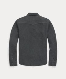 希少 名作 RRL ウール ニットシャツ ヘリンボーン ウエスタン M