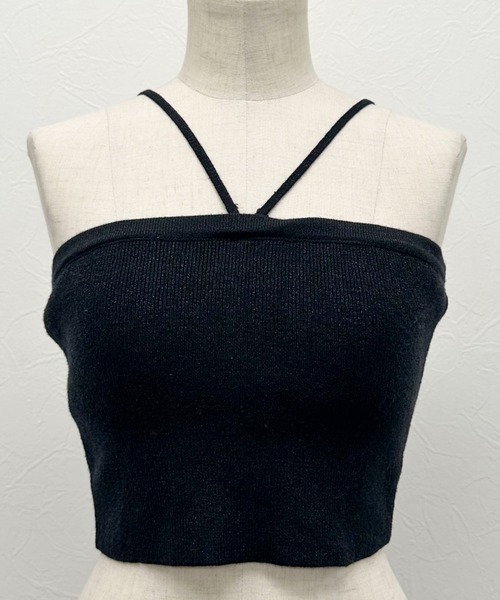 archives(アルシーヴ)の「カップ付きラメアソートニットキャミソール(キャミソール・レディース・アイボリー/ブラック/オフホワイト/チャコールグレー/ホワイト・MEDIUM)」の5枚目の写真