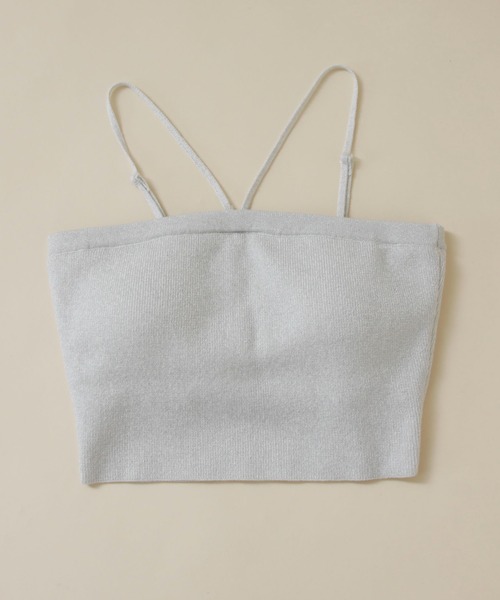 archives(アルシーヴ)の「カップ付きラメアソートニットキャミソール(キャミソール・レディース・アイボリー/ブラック/オフホワイト/チャコールグレー/ホワイト・MEDIUM)」の15枚目の写真