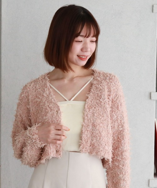 archives(アルシーヴ)の「カップ付きラメアソートニットキャミソール(キャミソール・レディース・アイボリー/ブラック/オフホワイト/チャコールグレー/ホワイト・MEDIUM)」の17枚目の写真